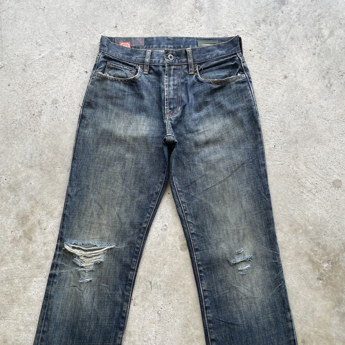 Gap Vintage Gap Straight Fit Denim Distressed Rusty Jeans Pants Size US 29 - 3 Thumbnail