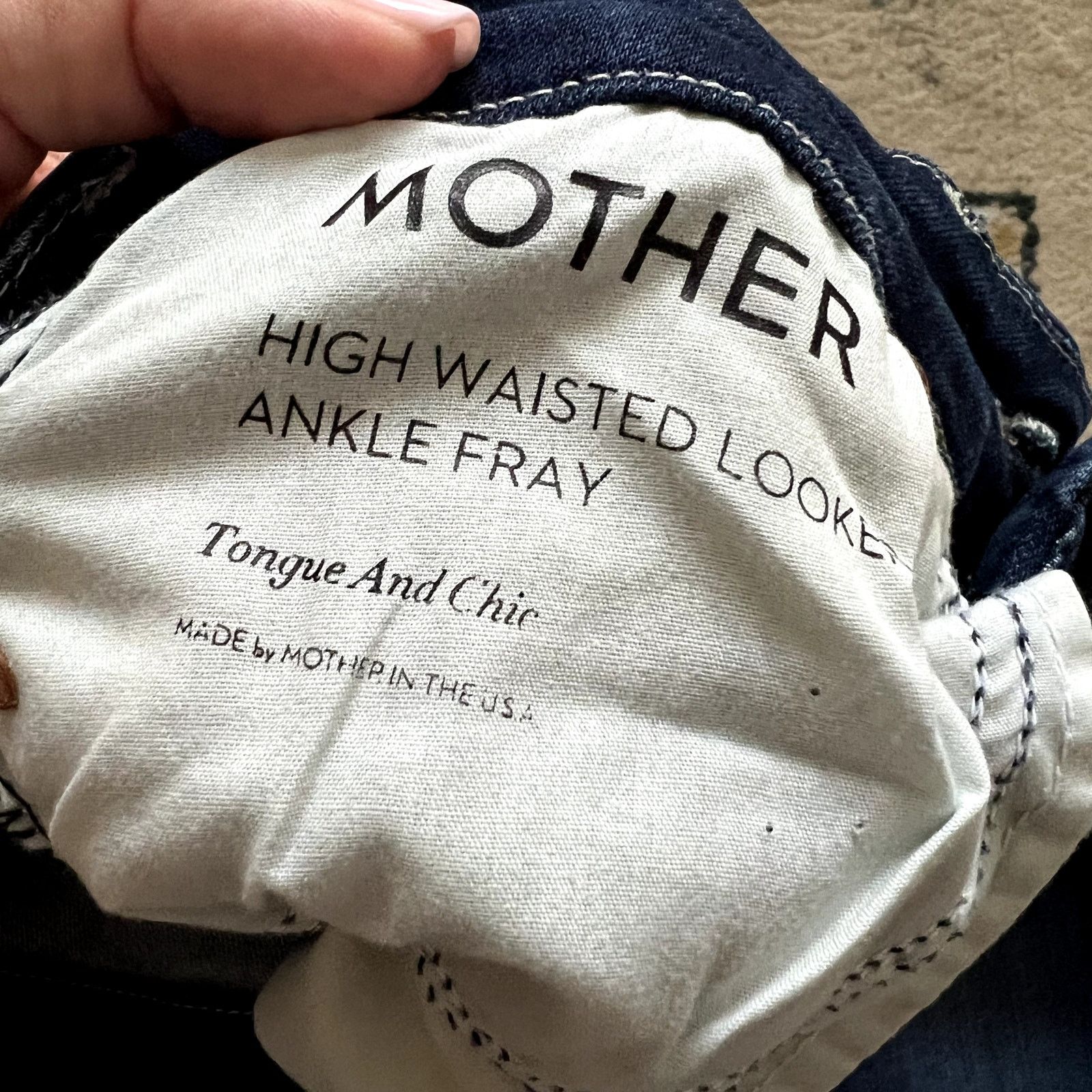 MOTHER Mother High Waisted Looker Ankle Fray Jeans Tongue and Chic Size 27" / US 4 / IT 40 - 3 Thumbnail