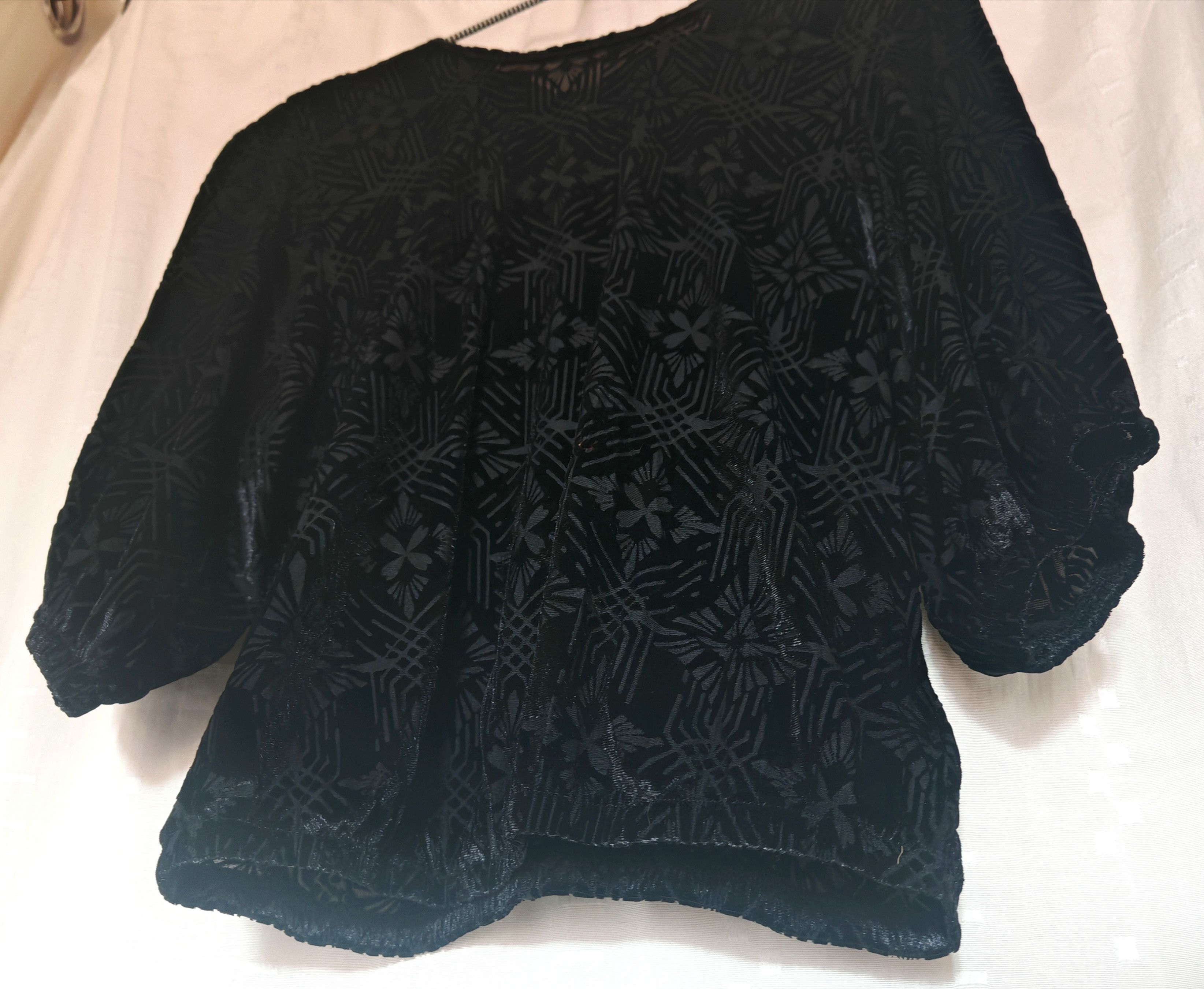 Cotton Club × Designer × Vintage Rare Vintage Cotton Club Embossed Velvet Top sz S Y2K Size S / US 4 / IT 40 - 8 Thumbnail