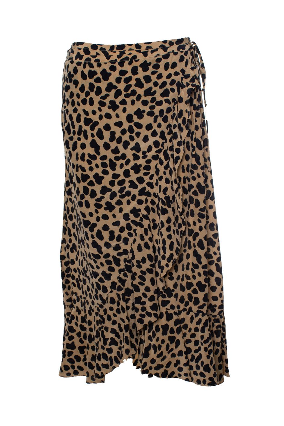 RIXO Rixo London, Leopard printed wrap midi skirt Size 28" / US 6 / IT 42 - 1 Thumbnail