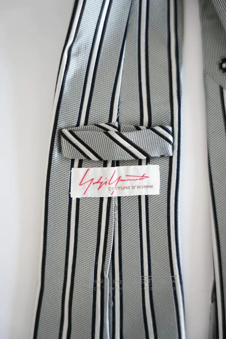 Yohji Yamamoto Yohji Yamamoto Striped floral silk tie Size ONE SIZE - 2 Thumbnail