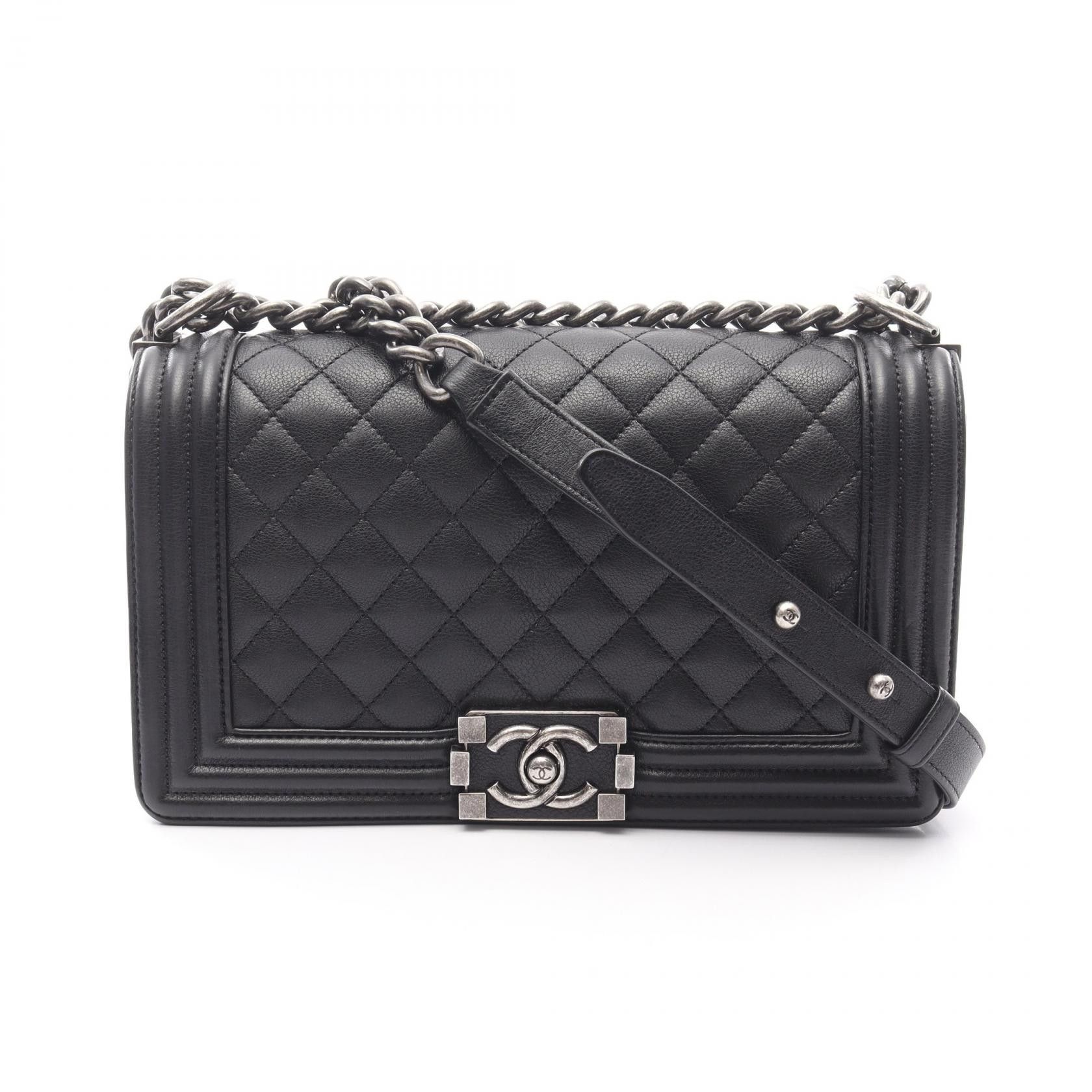 Chanel Chanel Chanel Boy Chanel Leather Shoulder Bag Leather Shoulder Bag A67086 Size ONE SIZE - 1 Thumbnail