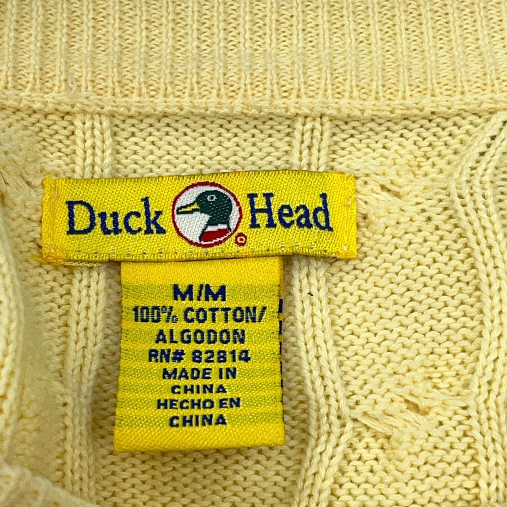 Vintage VINTAGE Duck Head Sweater Men M Yellow Cable-Knit Crewneck Pullover All Seasons Logo Classic Outdoor Preppy Mens Size US M / EU 48-50 / 2 - 7 Thumbnail