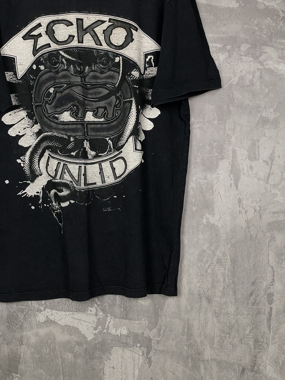 Ecko Unltd. × Vintage Vintage Y2K Ecko Unltd Affliction Style Black Skull T-Shirt Size US M / EU 48-50 / 2 - 6 Thumbnail