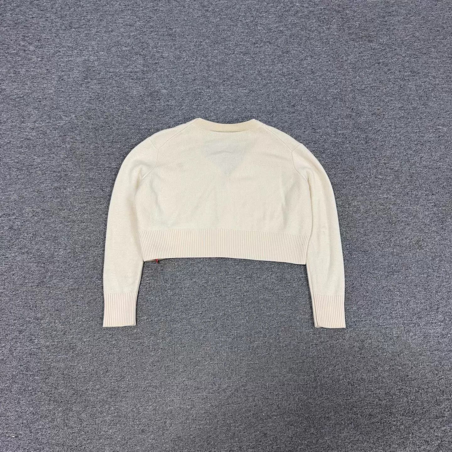 AMI Ami Heart Logo Single-Breasted Wool Knit Cardigan XS 99N Size XS / US 0-2 / IT 36-38 - 2 Thumbnail