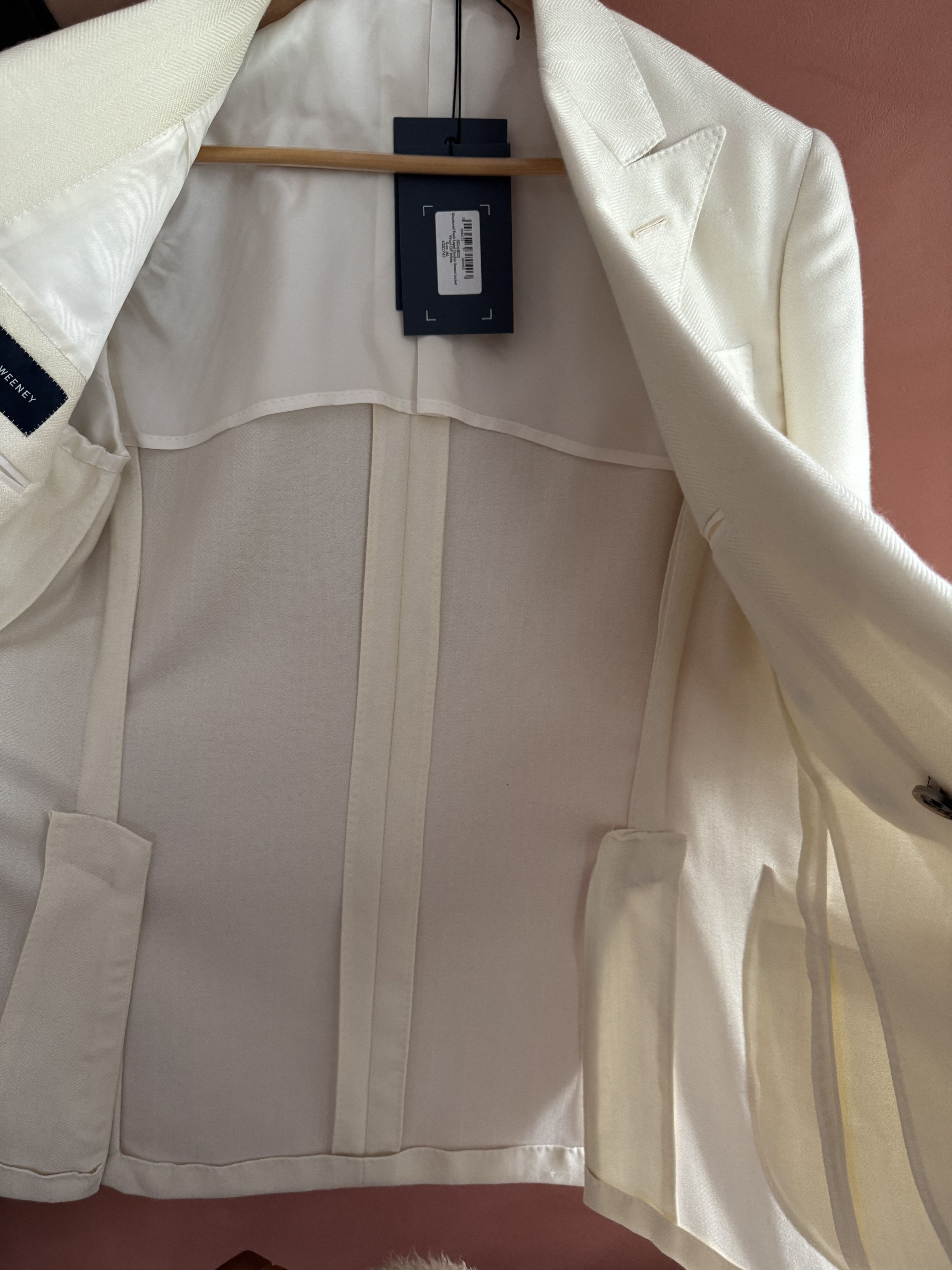 Thom Sweeney NEW Thom Sweeney Cashmere Silk Double Breasted Jacket Size 36R - 7 Thumbnail