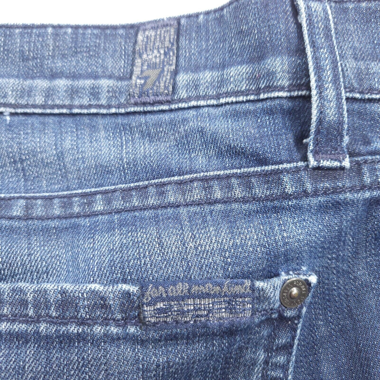 7 For All Mankind 7 For All Mankind Josefina Button Jeans Womens Size 28 Blue Size 31" - 8 Thumbnail