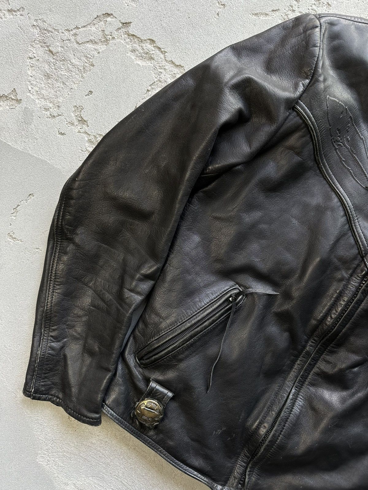 Genuine Leather Echtes Leder Leather Jacket Motorcycle Biker Size US M / EU 48-50 / 2 - 3 Thumbnail