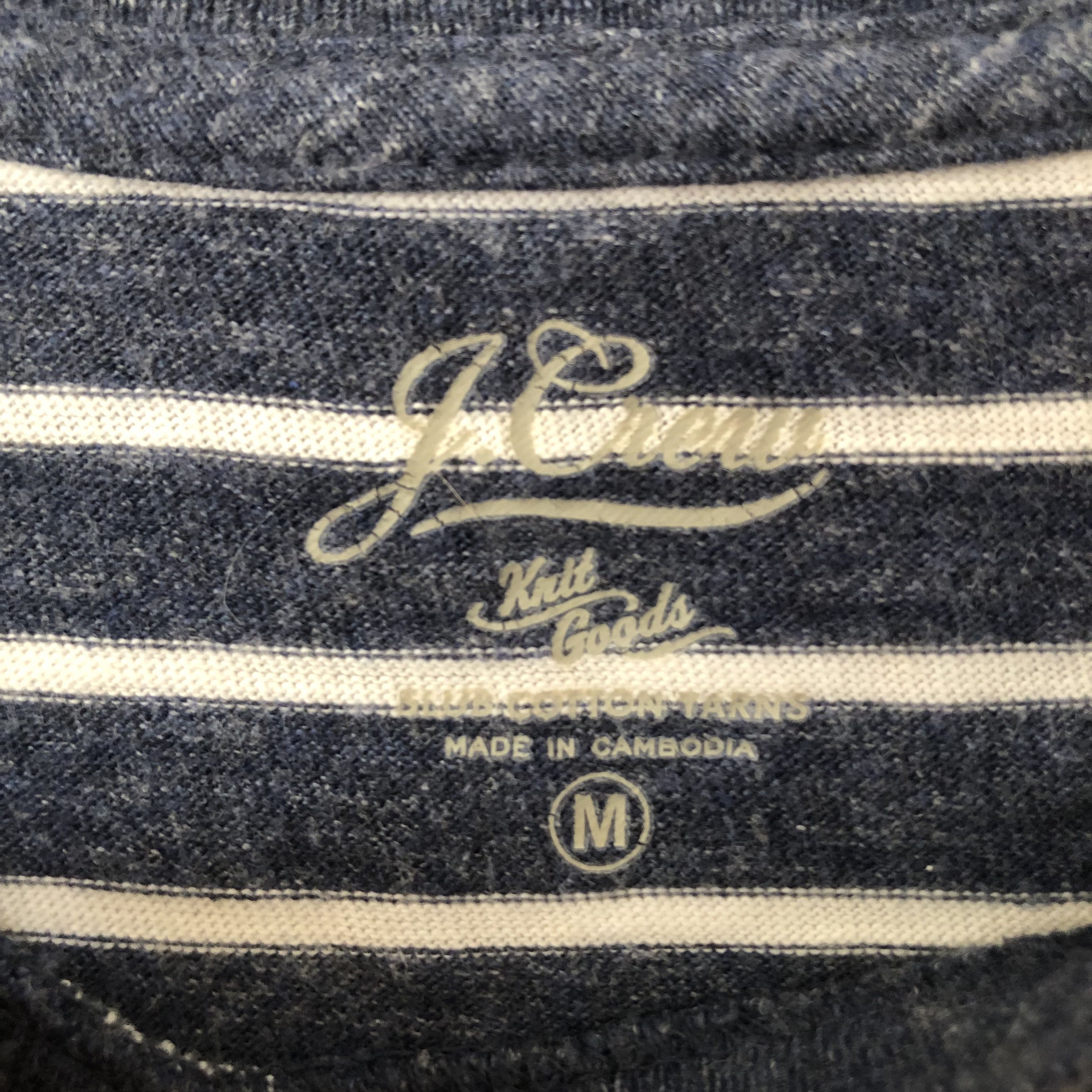 J.Crew J.Crew Knit Goods Slub Cotton T-shirt in Stripe Short Sleeve Size US M / EU 48-50 / 2 - 4 Thumbnail