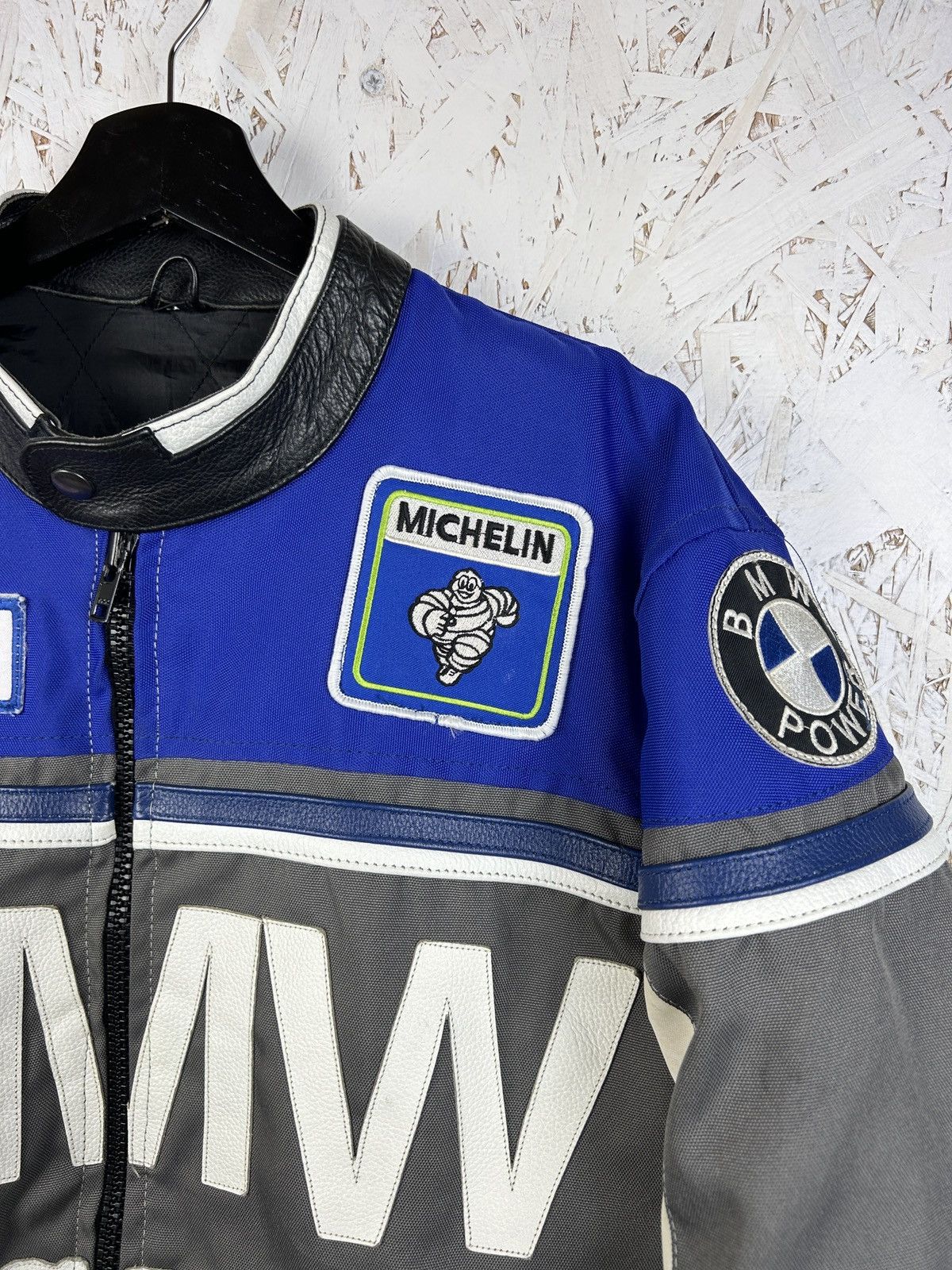 BMW Vintage BMW Racing Michelin Goodyear Leather Inserts Jacket Size US M / EU 48-50 / 2 - 2 Thumbnail