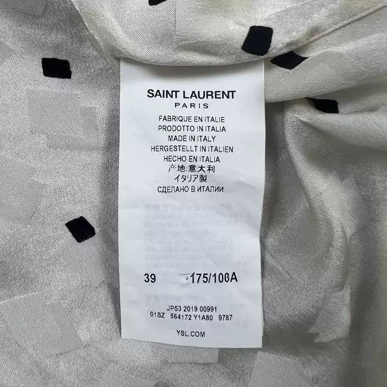 Saint Laurent Paris Saint Laurent Paris Silk Square Shirt-2505 Size US M / EU 48-50 / 2 - 4 Thumbnail
