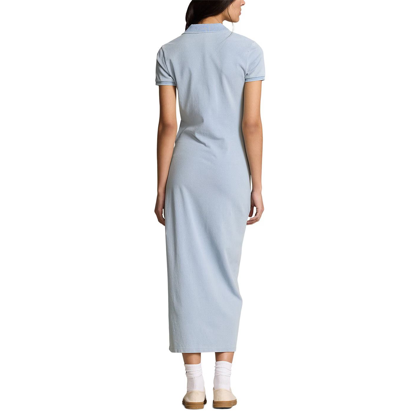 Polo Ralph Lauren o1g2r1mq0825 Tie Polo Shirt Dress in Light Blue Size S / US 4 / IT 40 - 3 Thumbnail
