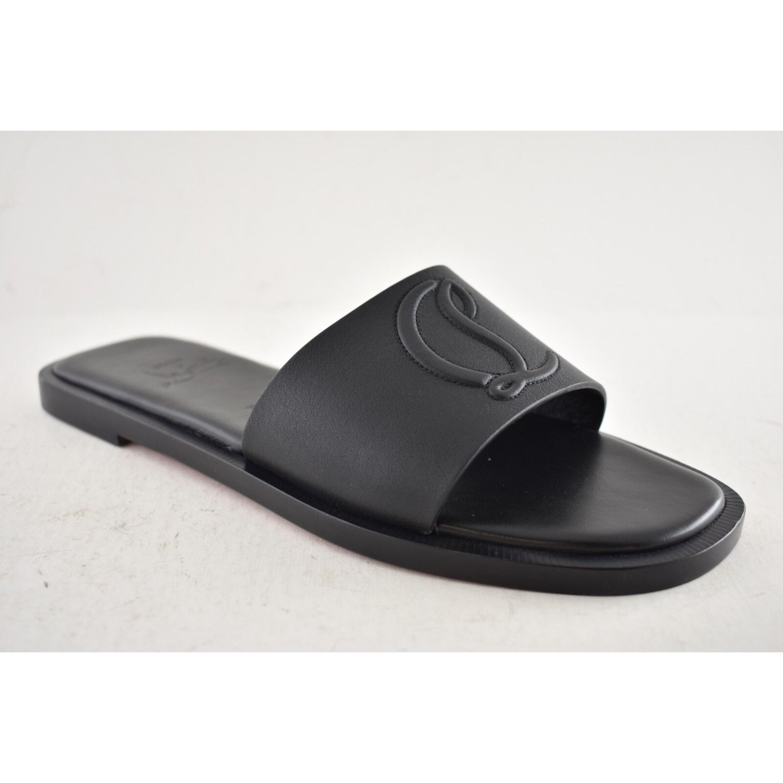 Christian Louboutin Christian Louboutin Mule Black Leather Logo Slide Slip On Size US 6 / IT 36 - 6 Thumbnail