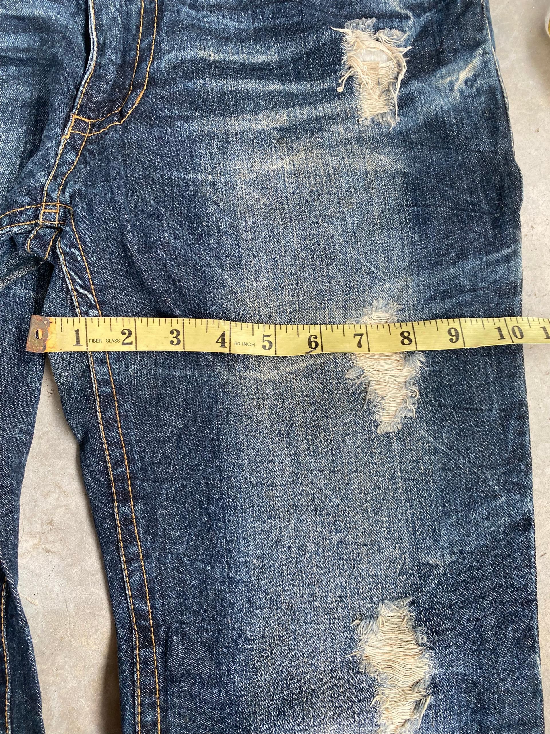 If Six Was Nine 💥FLARE💥SORIDERE INSPIRE CROME HEARTS DISTRESSED DENIM Size US 32 / EU 48 - 10 Thumbnail