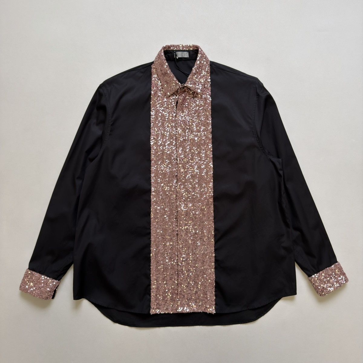 Dior A/W 22 Black Shirt With Pink Sequins Size US M / EU 48-50 / 2 - 3 Thumbnail