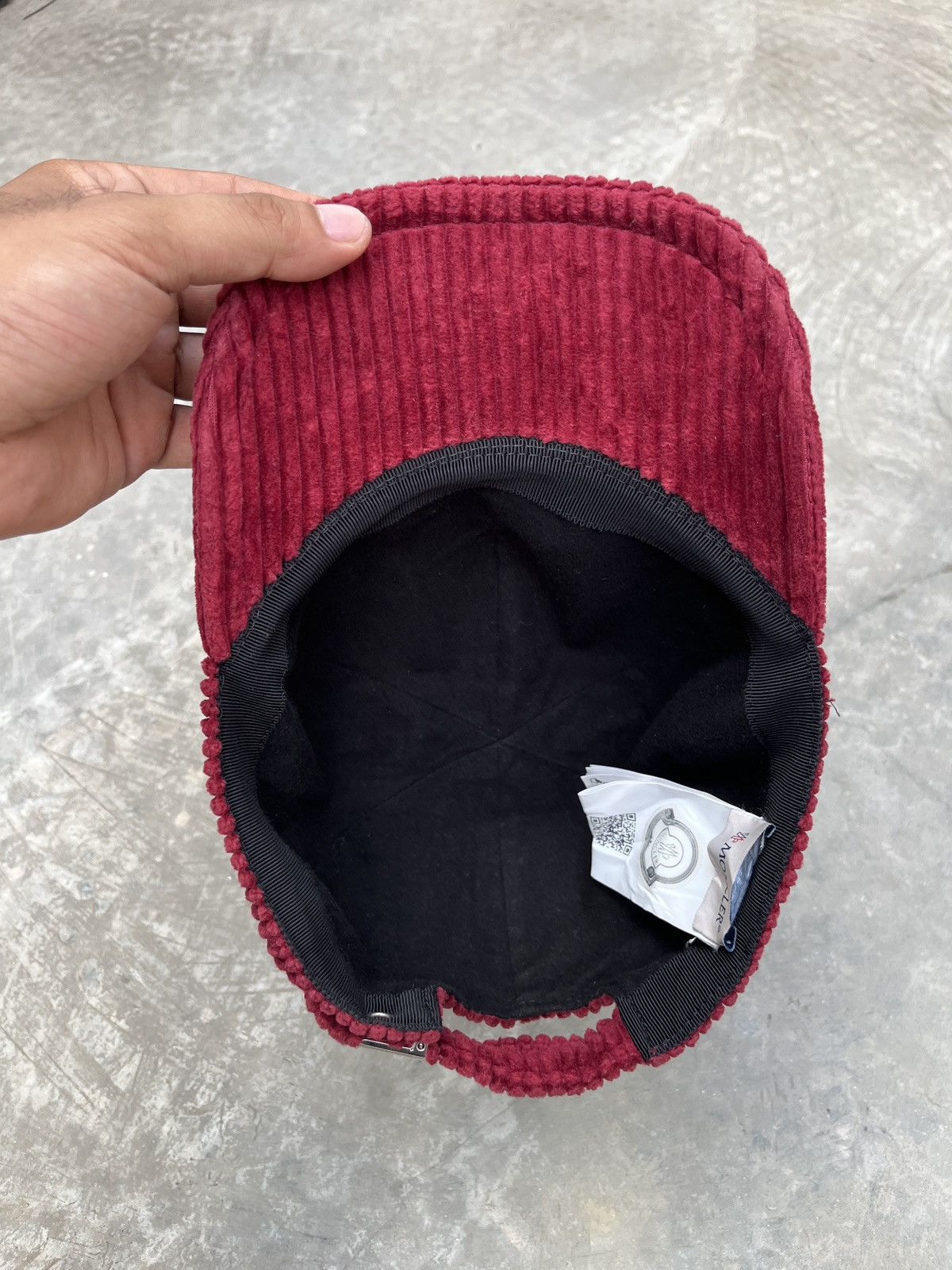 Moncler Moncler Corduroy Burgundy Baseball Cap Size ONE SIZE - 6 Thumbnail