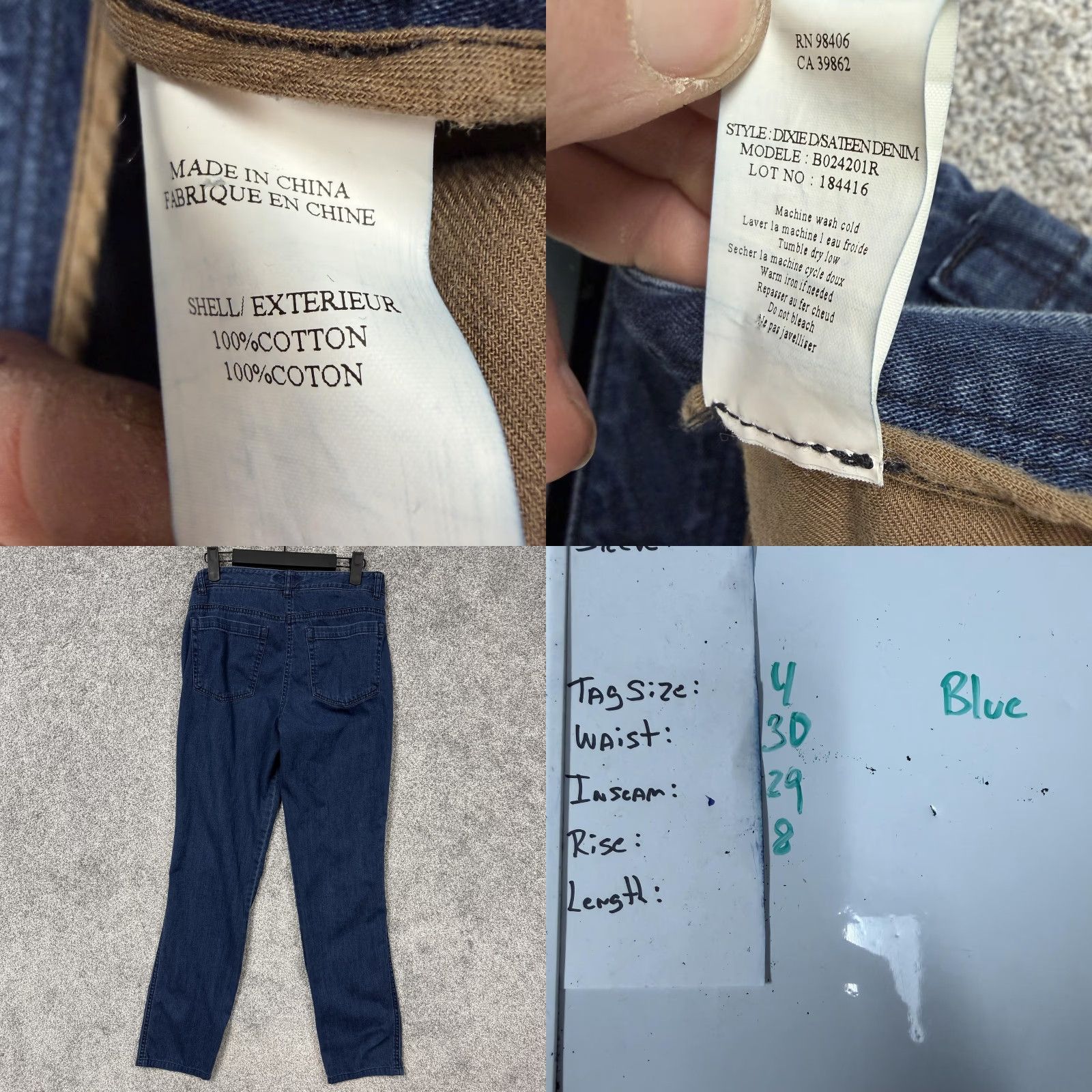 Theory Theory Jeans Womens 4 30x29 Blue Skinny Dark Dixie Sateen Denim Normcore Jeans Womens Slim Skinny Dark Blue 30 Inseam 29 Inseam 4 Size 27" / US 4 / IT 40 - 8 Thumbnail