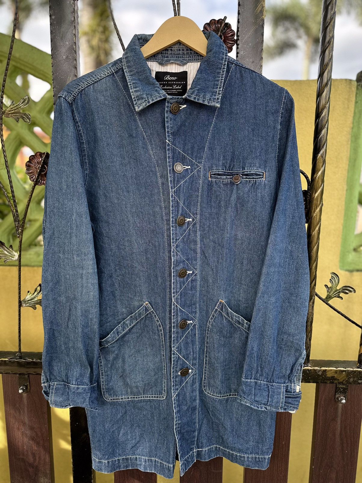 Vintage 💥 Denime Jacket 💥 Beno Modern Expression Denime Jacket Size US M / EU 48-50 / 2 - 4 Thumbnail