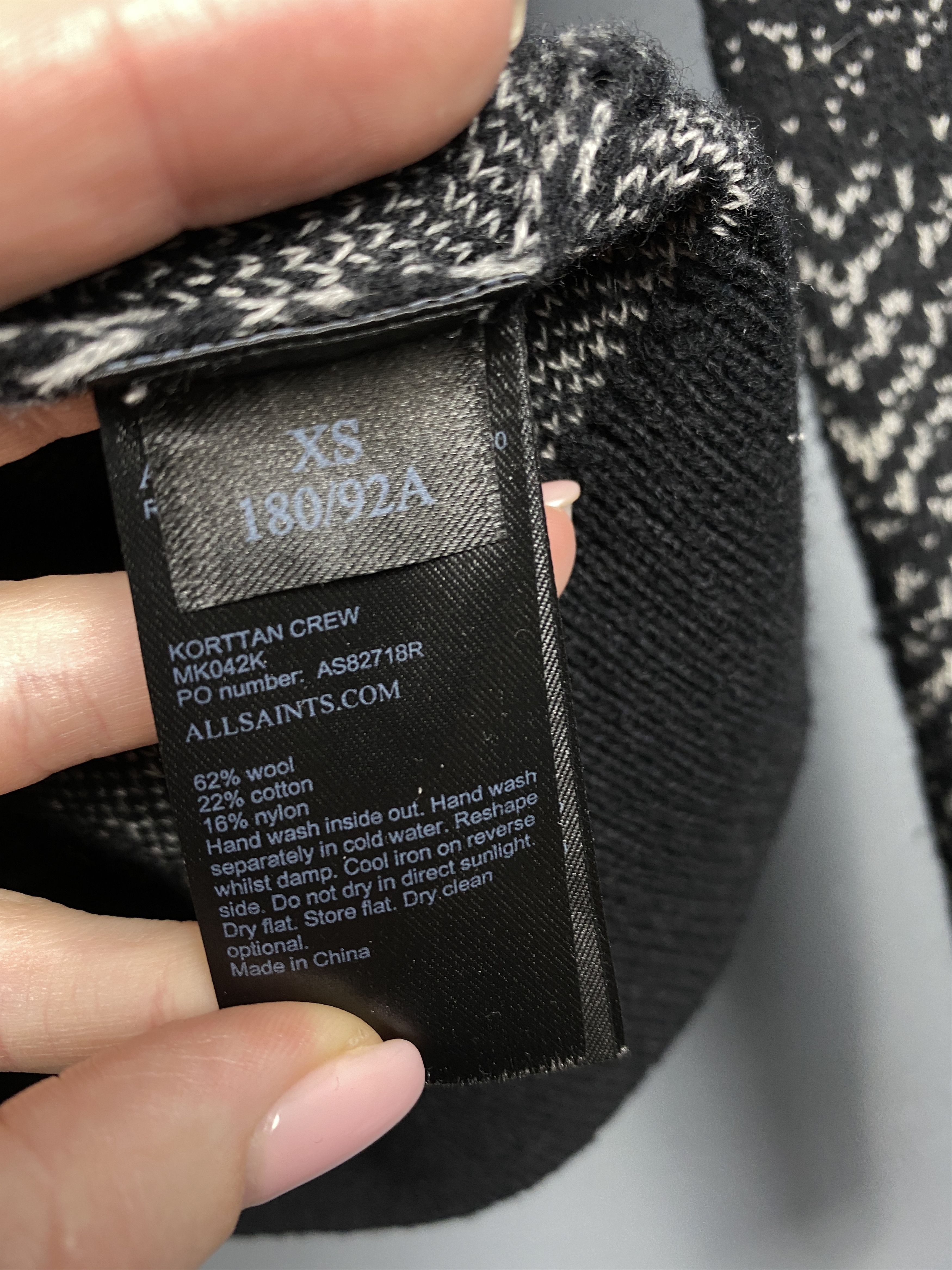 Allsaints Allsaints Korttan Crew Neck Wool Knit Oversized Sweater Size US S / EU 44-46 / 1 - 5 Thumbnail