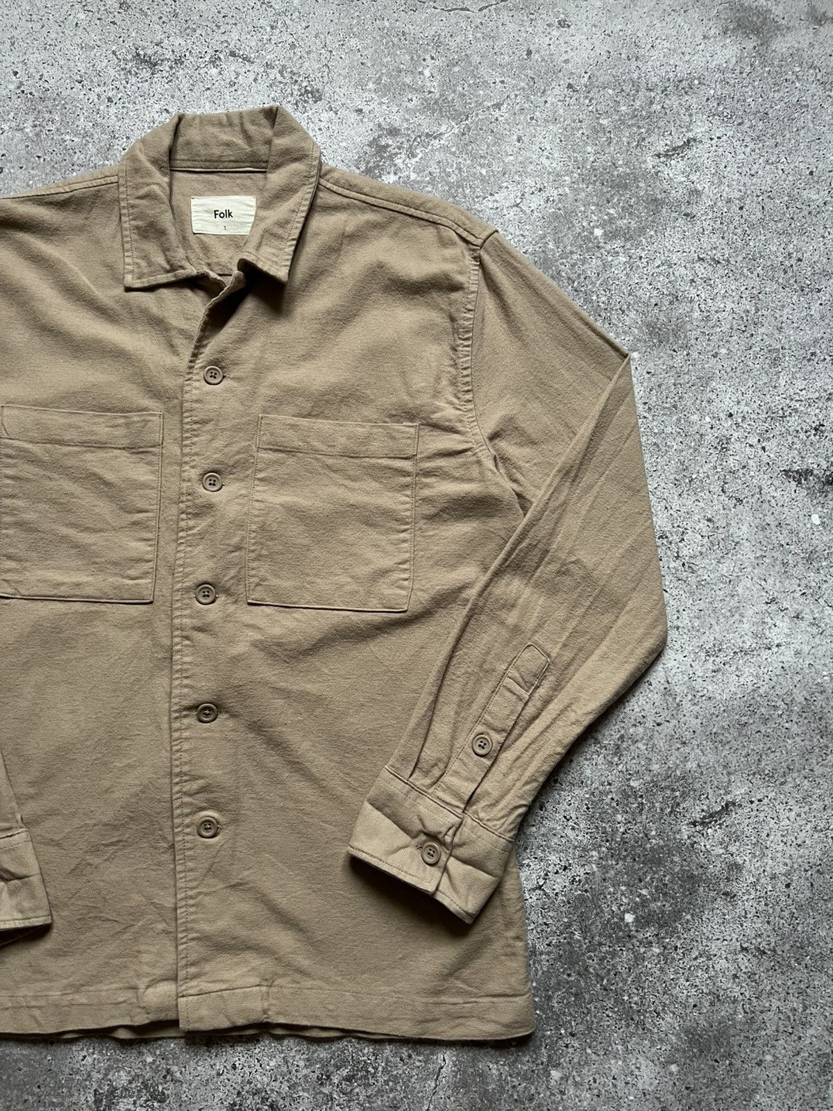 Folk Folk Cotton Shirt Button Up Beige Overshirt Size US M / EU 48-50 / 2 - 3 Thumbnail