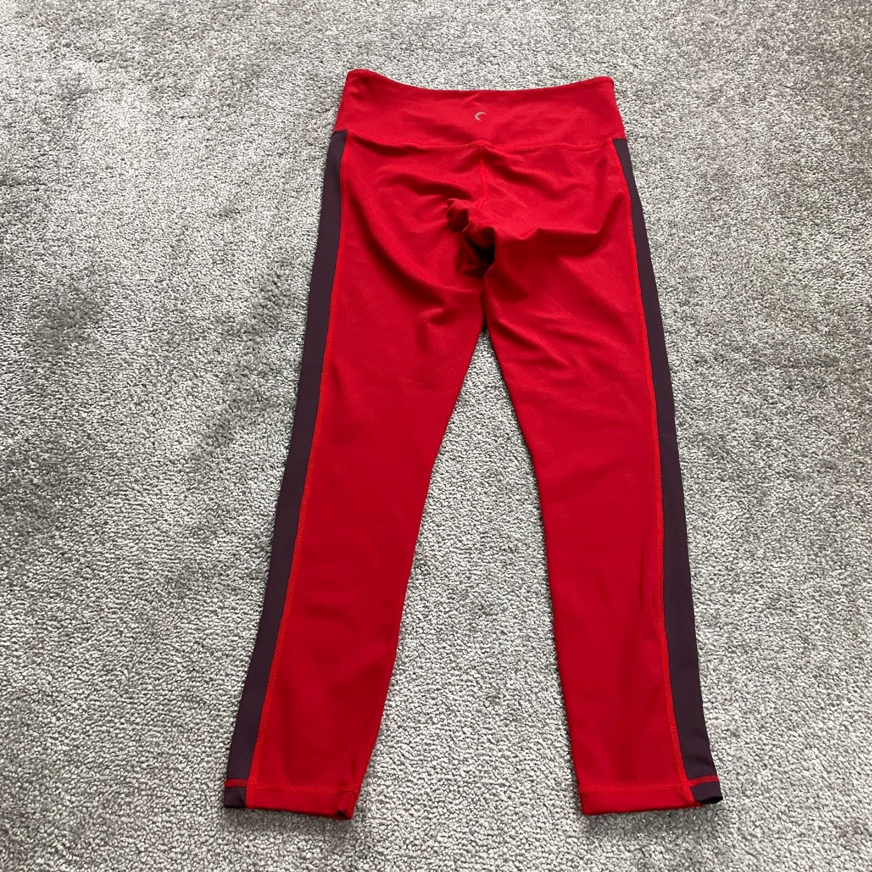 Vintage Zyia Active Compression Leggings Womens 6-8 Red High Rise Athletic Yoga 26x24 Size 28" / US 6 / IT 42 - 2 Thumbnail