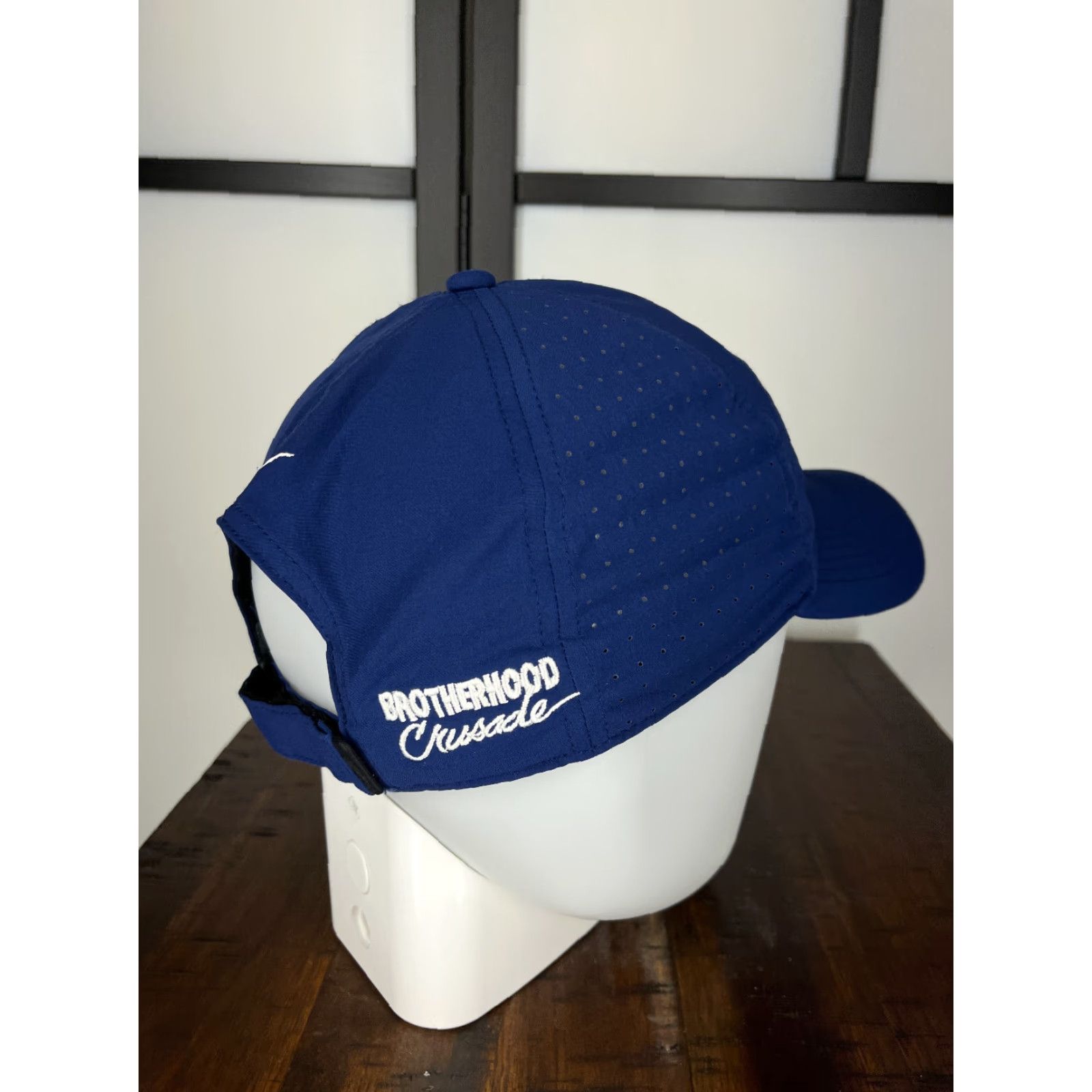 Nike Nike Hat Cap Adjustable One Size Adult Blue Legacy91 Dri-Fit UDW Brotherhood Crusade Poly Men Golf Hat Outdoor Sports Cap Boy Size ONE SIZE - 7 Thumbnail