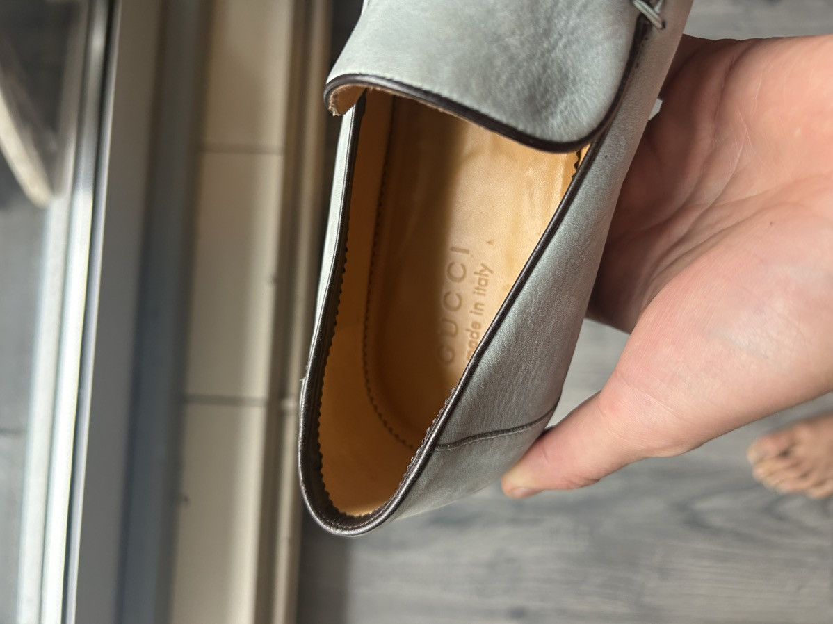 Gucci Gucci Light Blue Suede Loafers with Metal Accent - Size 43E Size US 10 / EU 43 - 12 Thumbnail