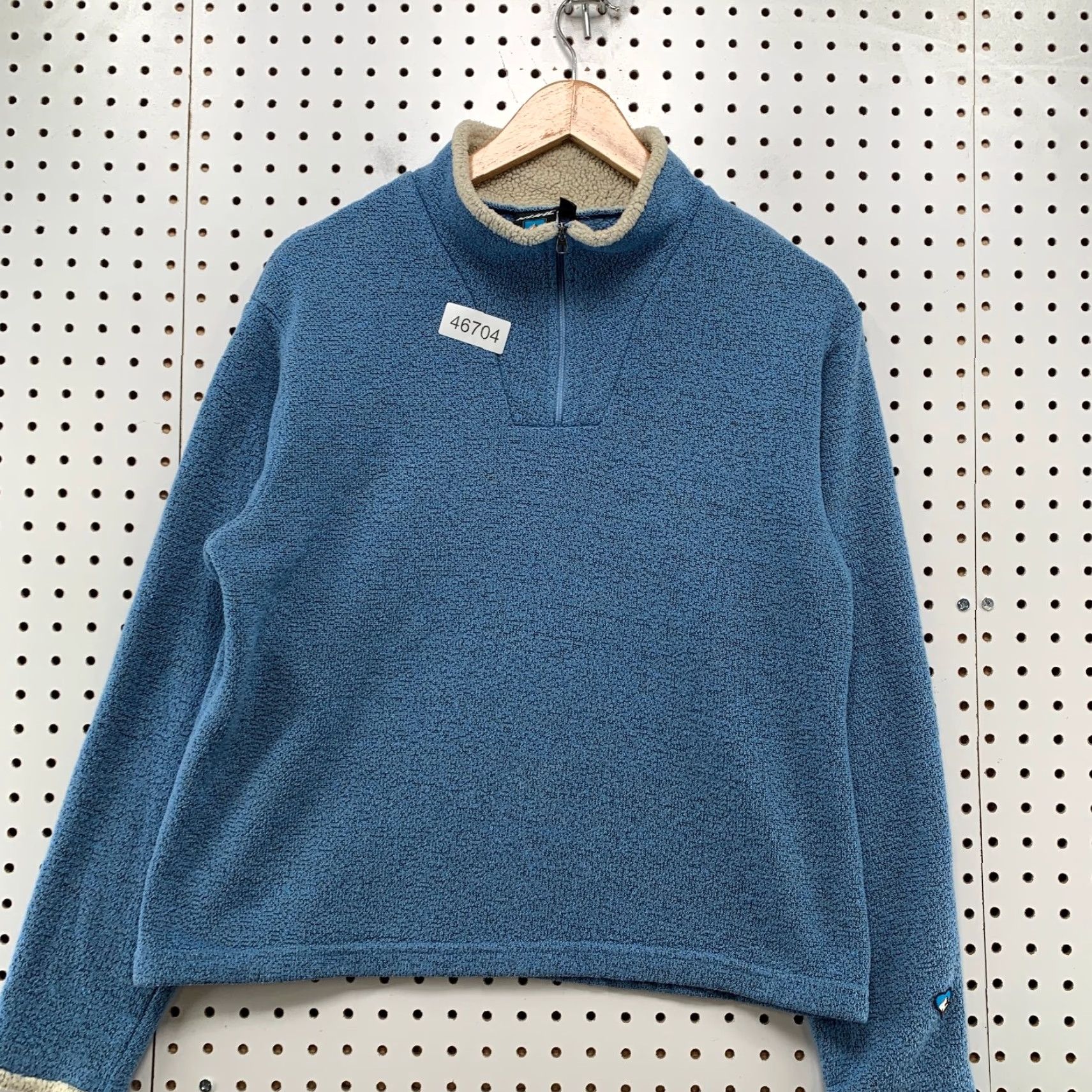 Vintage Kuhl Sweater Womens Large Blue White 1/4 Zip FLeece Sherpa Lined Casual Knit Size L / US 10 / IT 46 - 4 Thumbnail