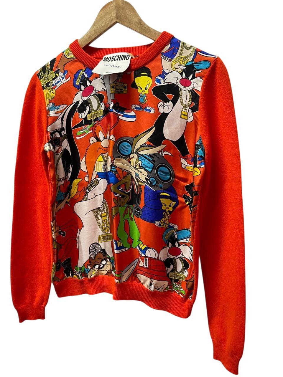 Moschino x Looney Tunes Silk Print & Wool Slik Knit