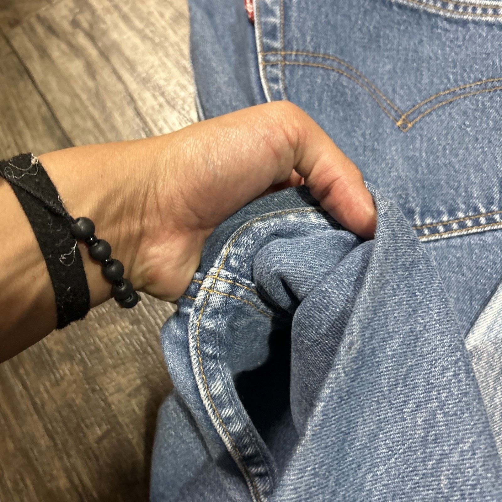 Levi's Lot 2 Levis 501 Cotton Jeans 46x38 USA Made 90s Button Fly Size US 44 / EU 60 - 5 Thumbnail