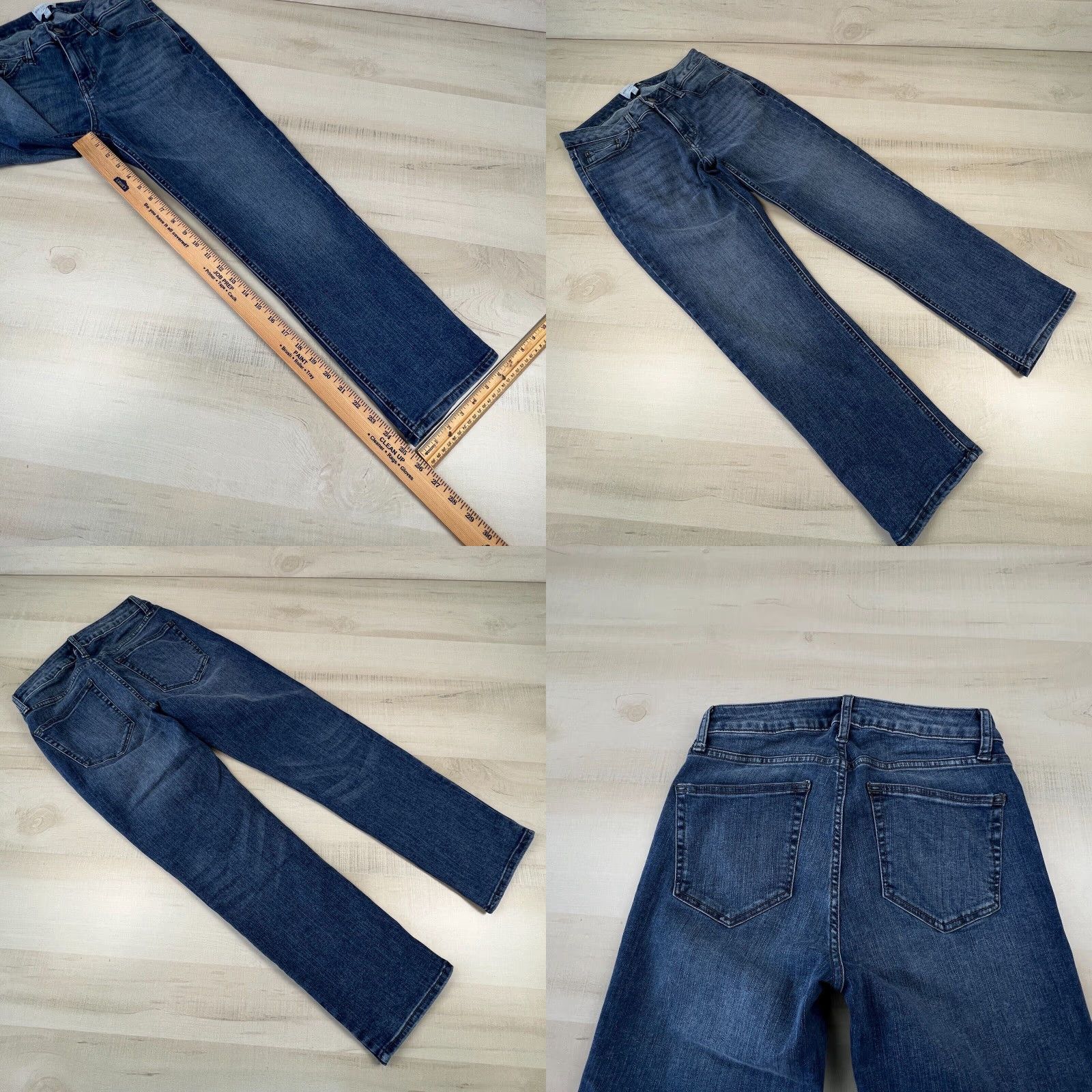 Vintage Daily Ritual Women's Medium Wash Cropped Jeans 27 Mid Rise Blue Size 27" / US 4 / IT 40 - 8 Thumbnail