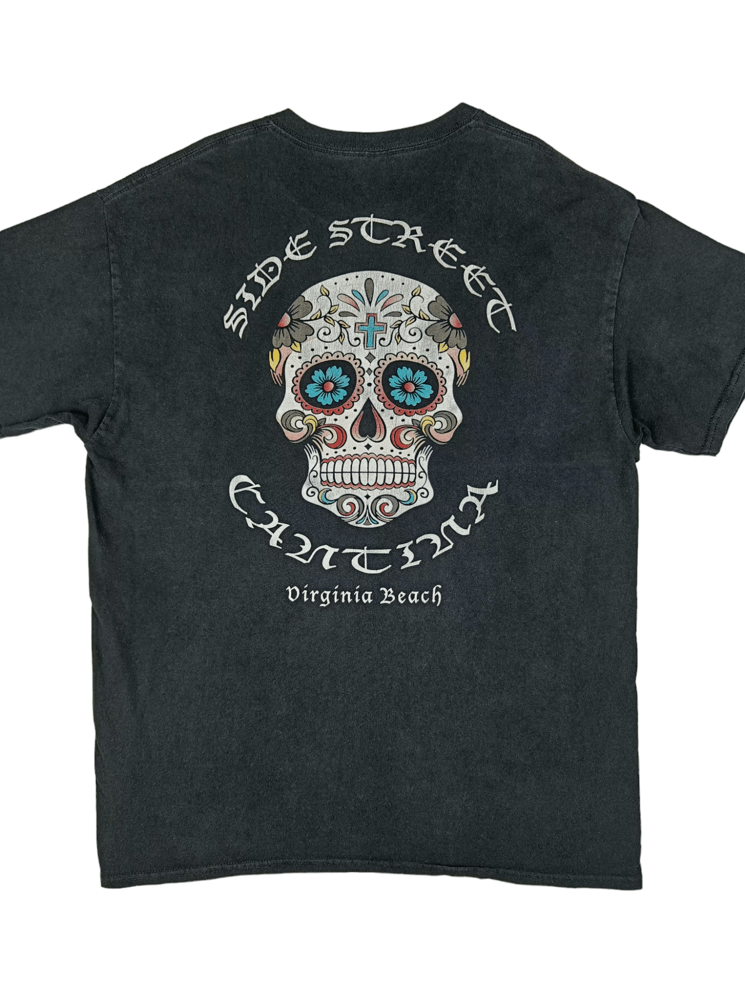 Cross Colours Vintage Gildan Side Street Cantina SKULL CROSS T-shirt Size US L / EU 52-54 / 3 - 1 Thumbnail