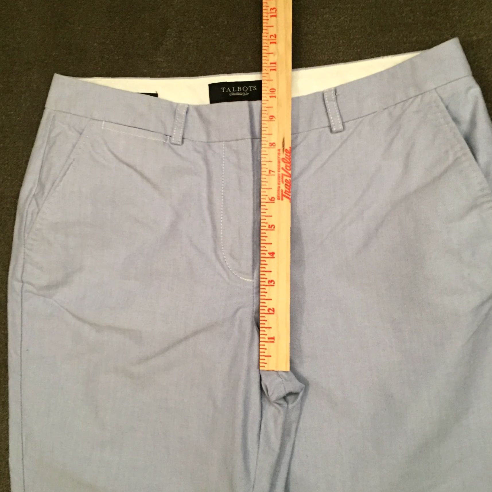 Talbots Talbots Signature Cropped Pants Women's Size 6 Blue (Cotton, Straight Leg, Inseam 24 in) Shorts? Size 28" / US 6 / IT 42 - 3 Thumbnail
