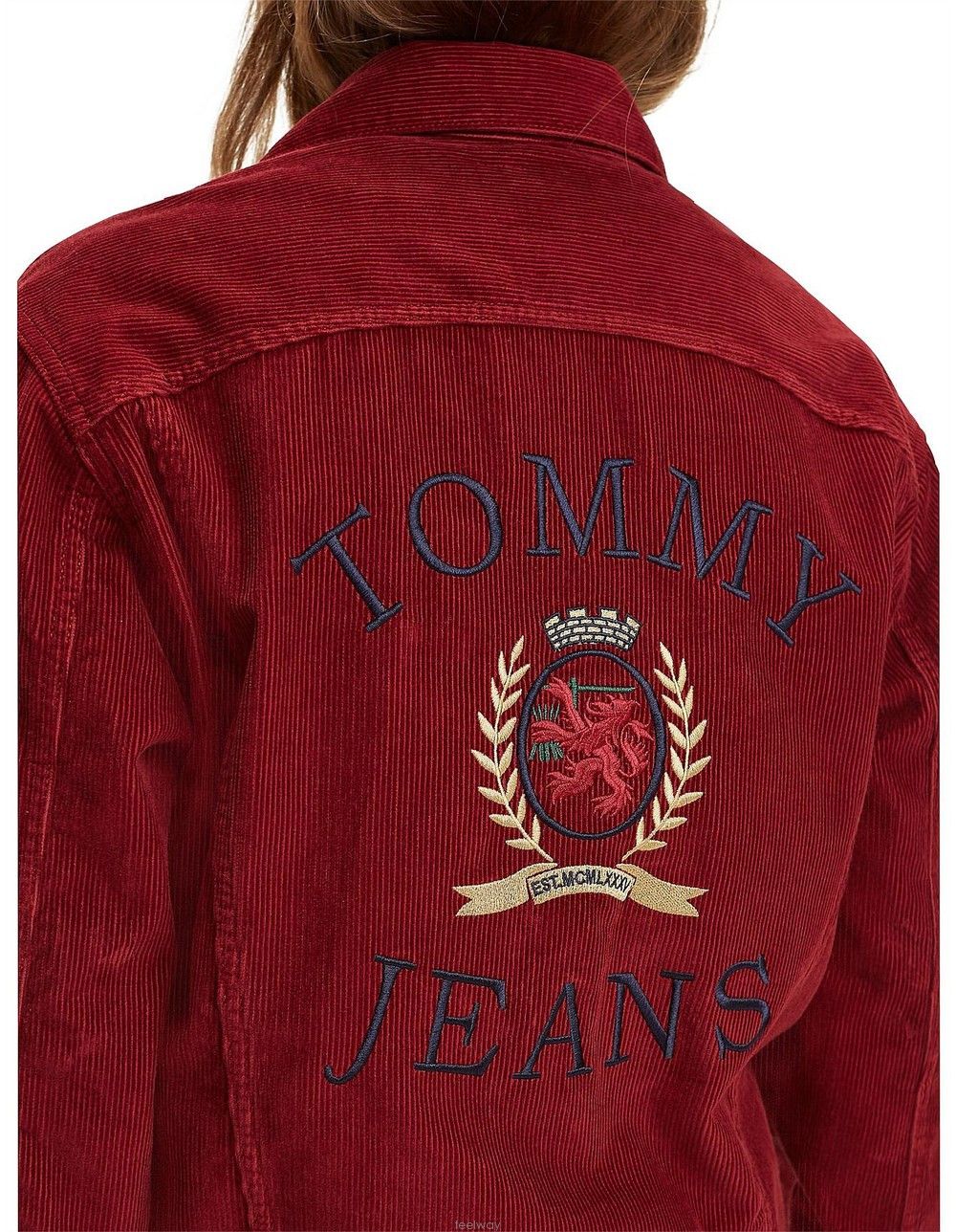 Tommy Hilfiger **TOMMY HILFIGER Corduroy Crest Logo Jacket Size S / US 4 / IT 40 - 3 Thumbnail