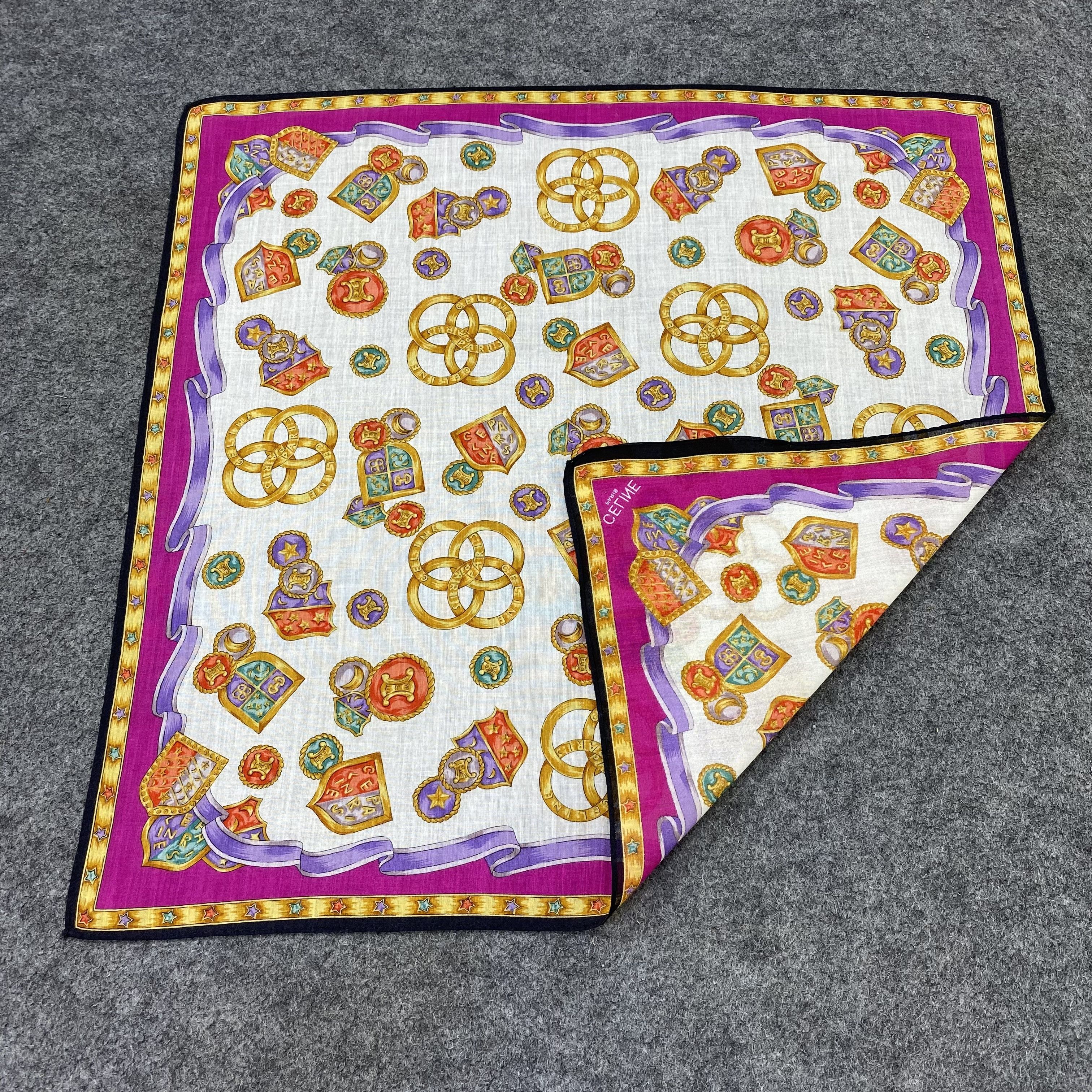Celine Celine Handkerchief Neckerchief Bandana-B1935 Size ONE SIZE - 5 Thumbnail