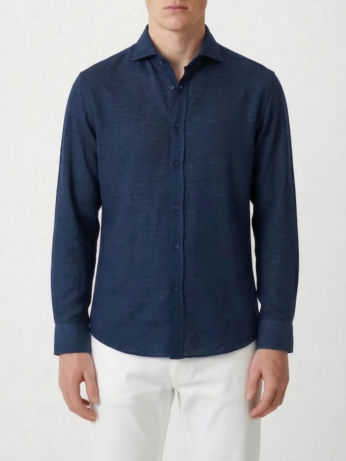 Brunello Cucinelli Brunello Cucinelli Shirt Men Navy Size US M / EU 48-50 / 2 - 1 Thumbnail