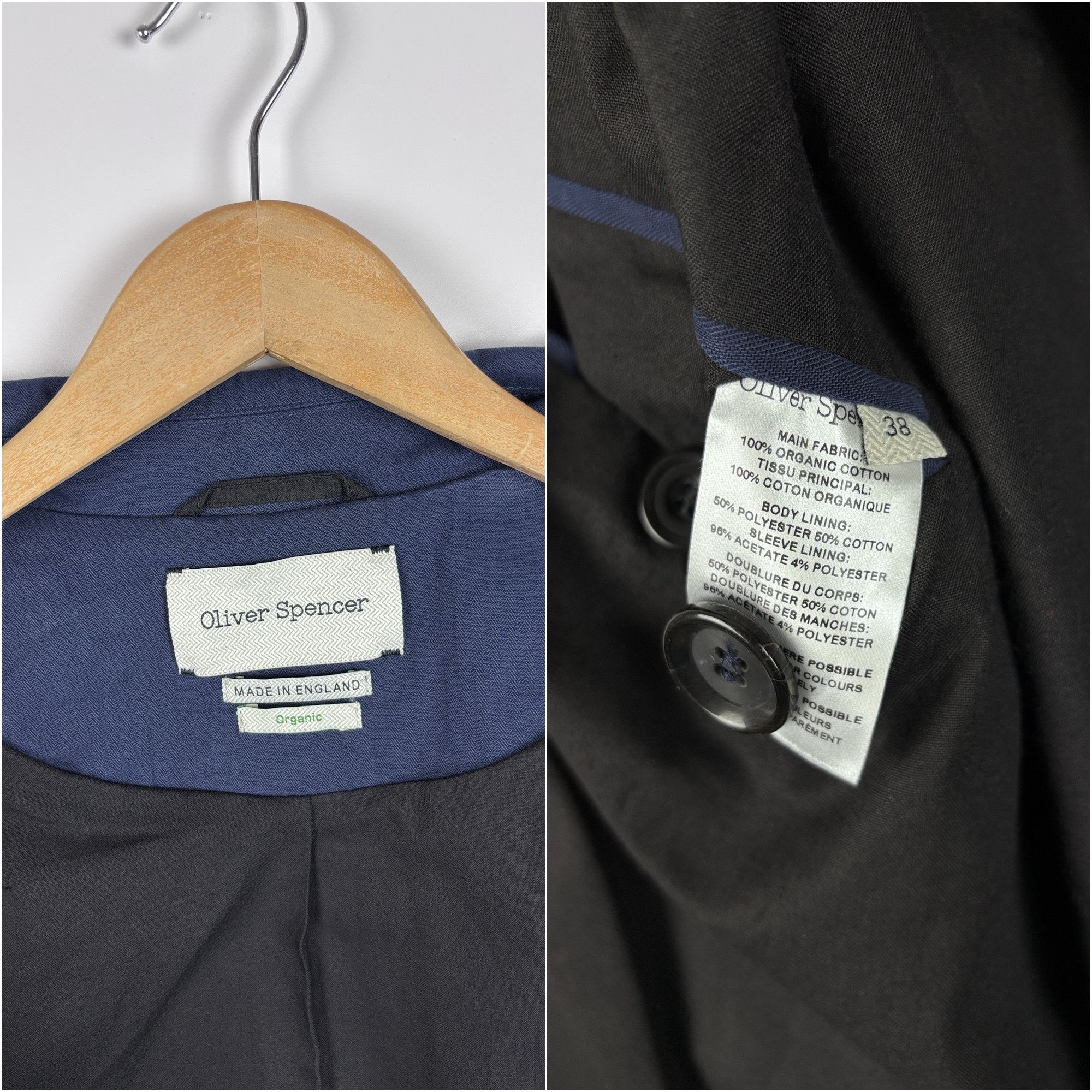 Oliver Spencer Oliver Spencer Organic Cotton Jacket Blazer Blue Size 38 Size US M / EU 48-50 / 2 - 10 Thumbnail