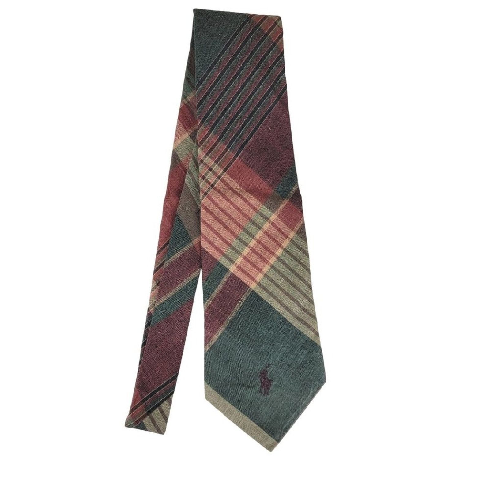 US Polo by Ralph Lauren MADRAS PLAID high quality Mens Tie