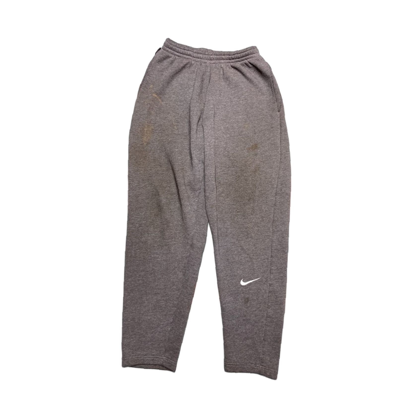 Nike VINTAGE Nike Sweatpants Mens Pants S Gray 90s Y2K Faded Swoosh Elastic Small Size US 29 - 1 Thumbnail