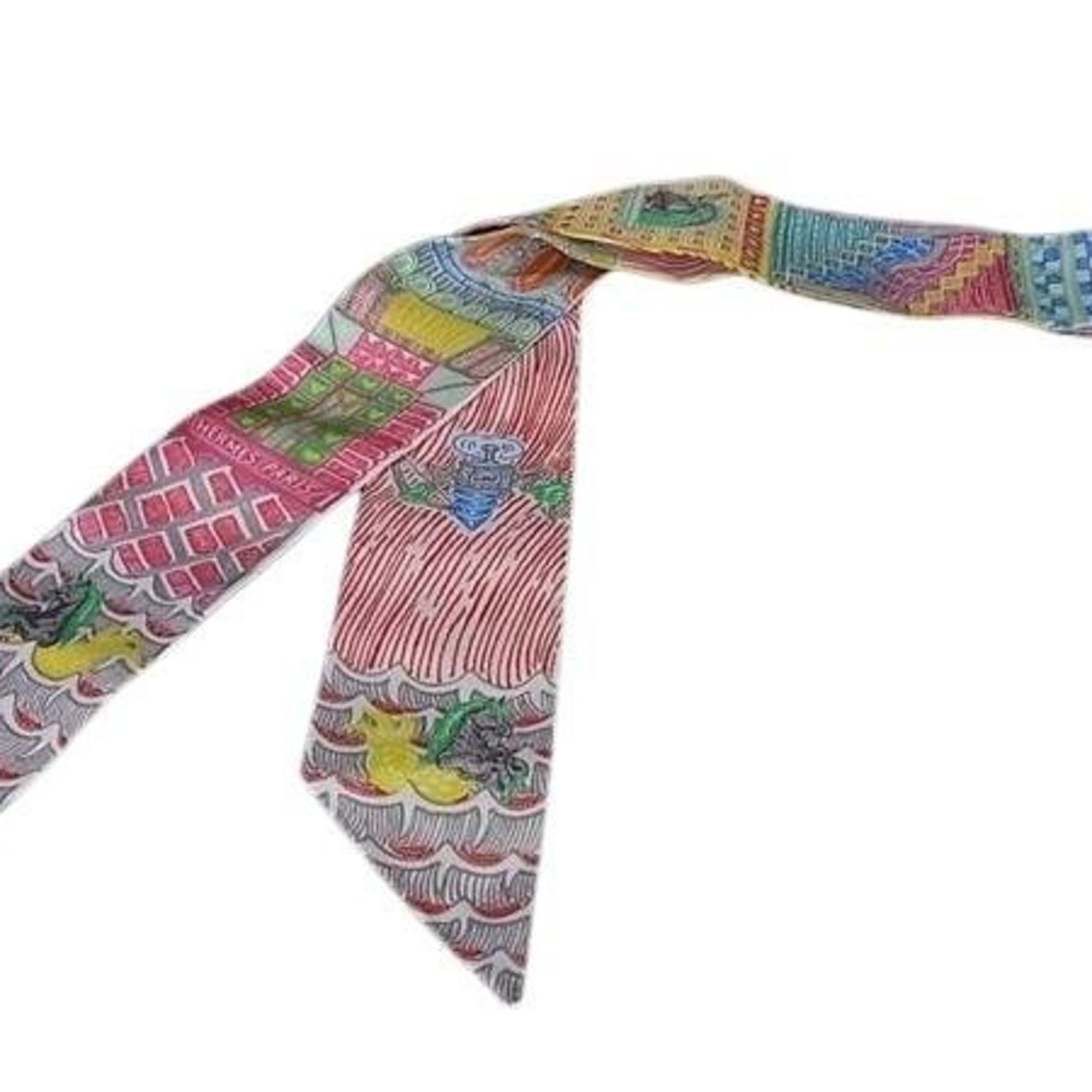 Hermes HERMES Ribbon Scarf/Muffler Twilly Multicolor Silk Women's SUPER SILK QUEST Size ONE SIZE - 1 Thumbnail