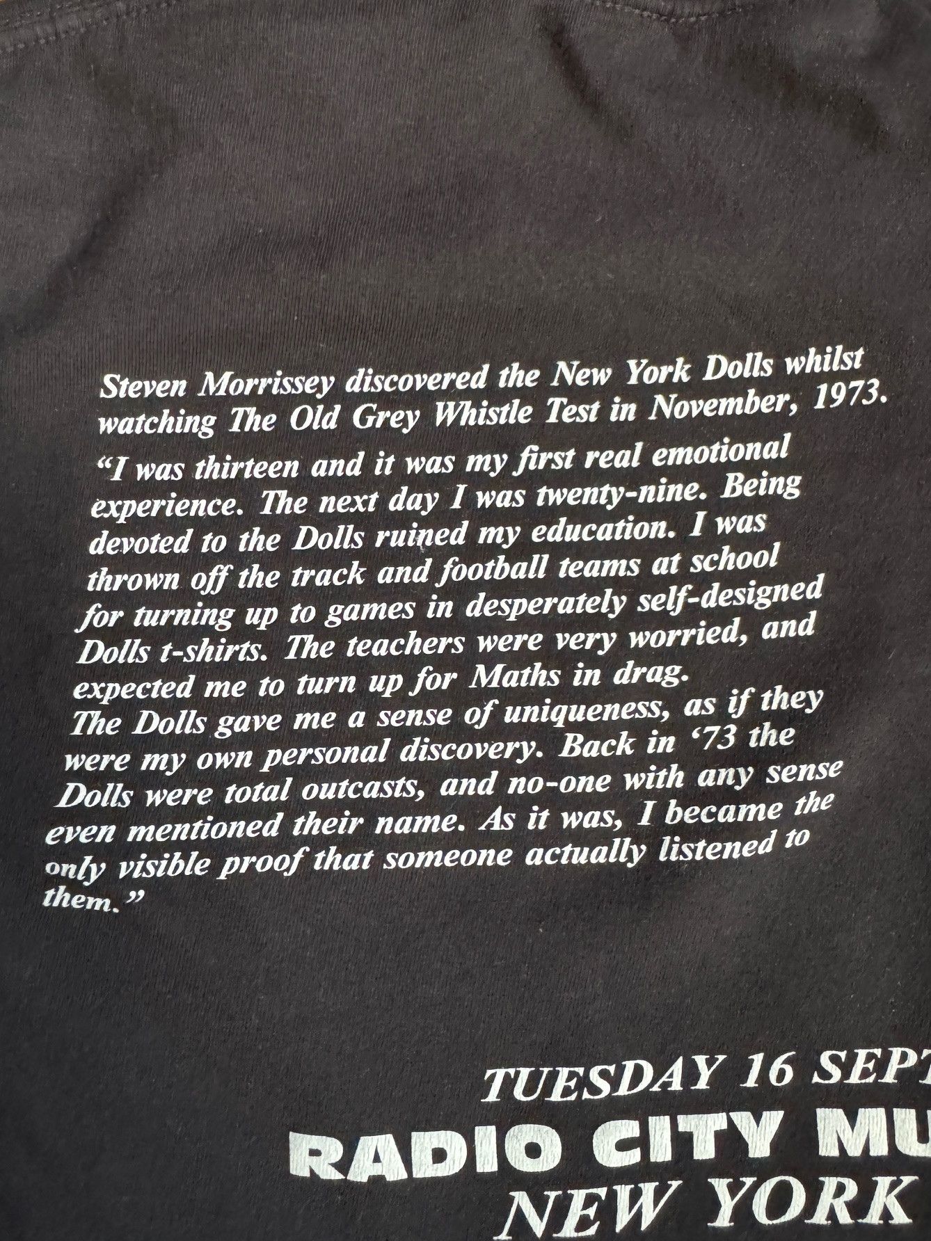 Morrissey Morrissey New York Dolls Tour Shirt Size US L / EU 52-54 / 3 - 7 Thumbnail