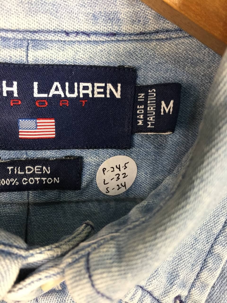 Ralph Lauren Vtg 90s Ralph Lauren Sport Tilden Denim Button Down Shirt Size US M / EU 48-50 / 2 - 15 Thumbnail
