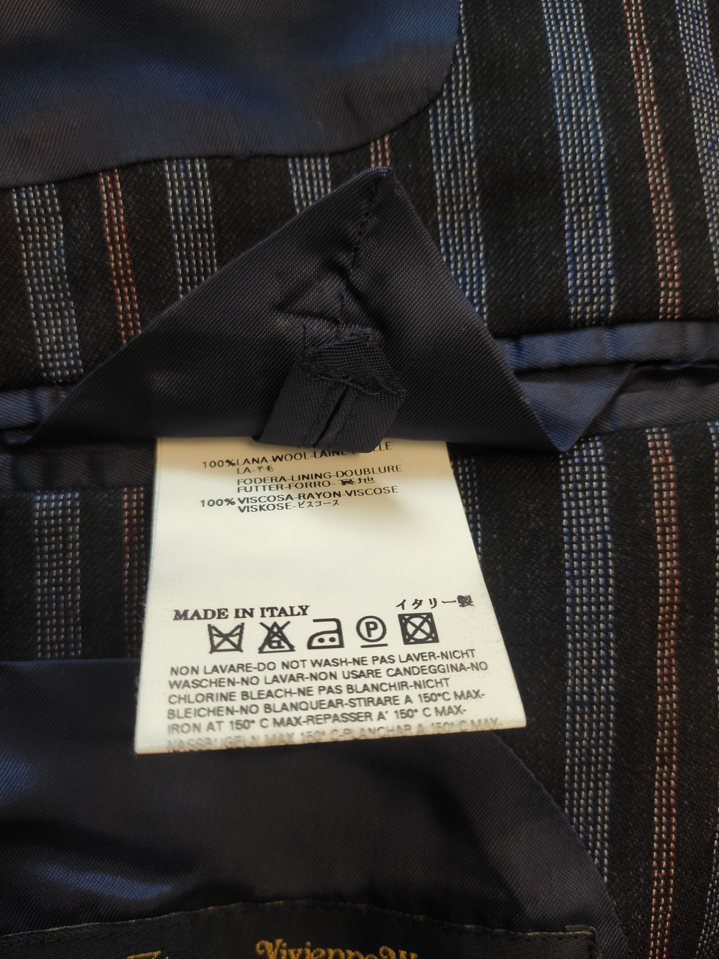 Vivienne Westwood Striped suit.Like Dries van Noten or Jean Paul Gaultier Size 40R - 11 Thumbnail