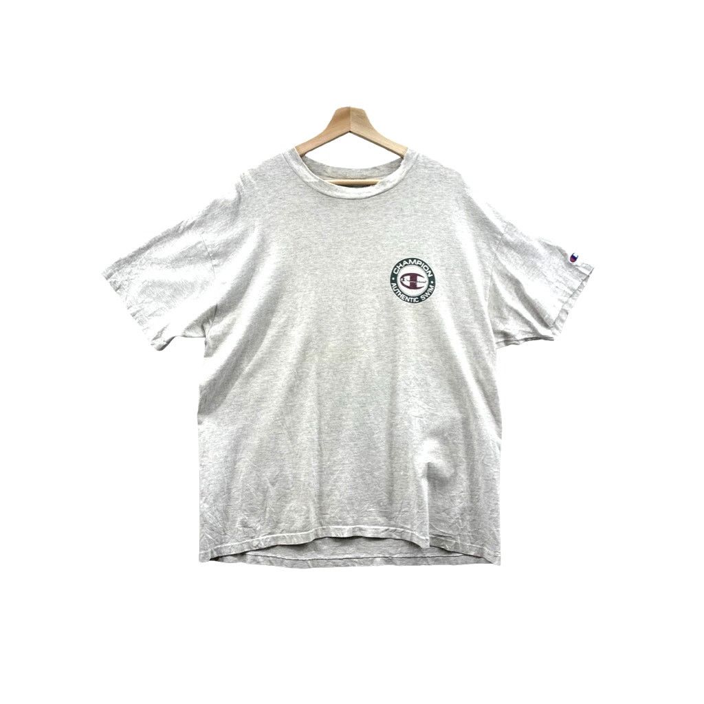 Champion × Vintage Vintage 1990's Champion Authentic Swim Graphic T-Shirt Size US XL / EU 56 / 4 - 1 Thumbnail