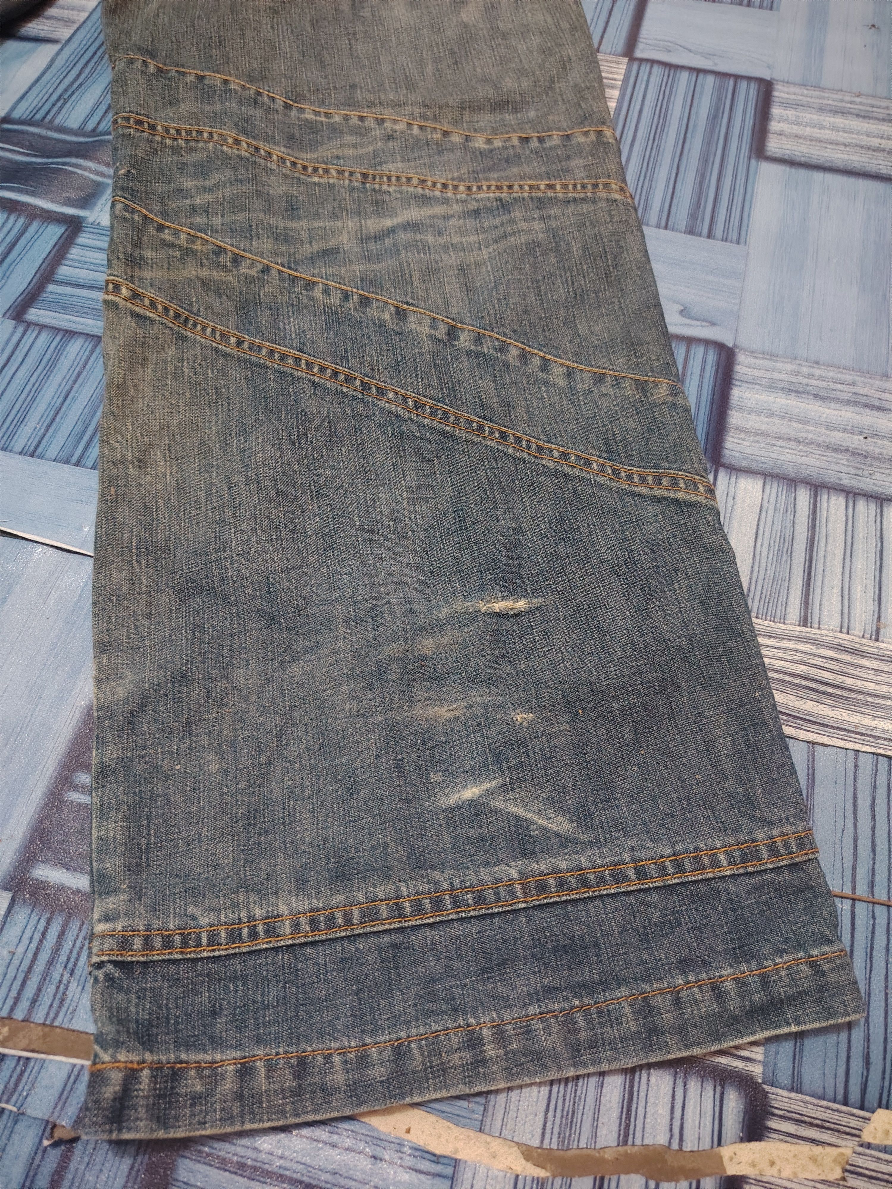 Who Decides War Rare Double Waist Japanese Incredible Distressed Baggy Style Size US 34 / EU 50 - 24 Thumbnail