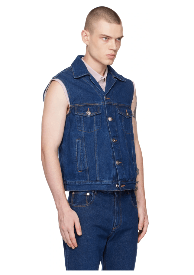 Ernest W. Baker BNWT SS23 ERNEST W. BAKER SLEEVELESS DENIM JACKET 52 Size US L / EU 52-54 / 3 - 10 Thumbnail