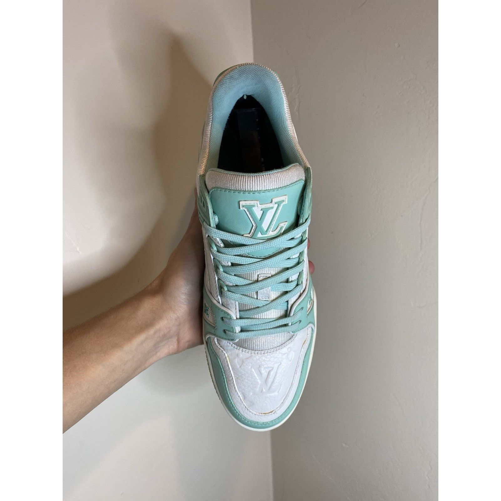 Louis Vuitton Louis Vuitton Trainer Sneakers “Green White” | Size 8.5-9 US Size US 8.5 / EU 41-42 - 13 Thumbnail