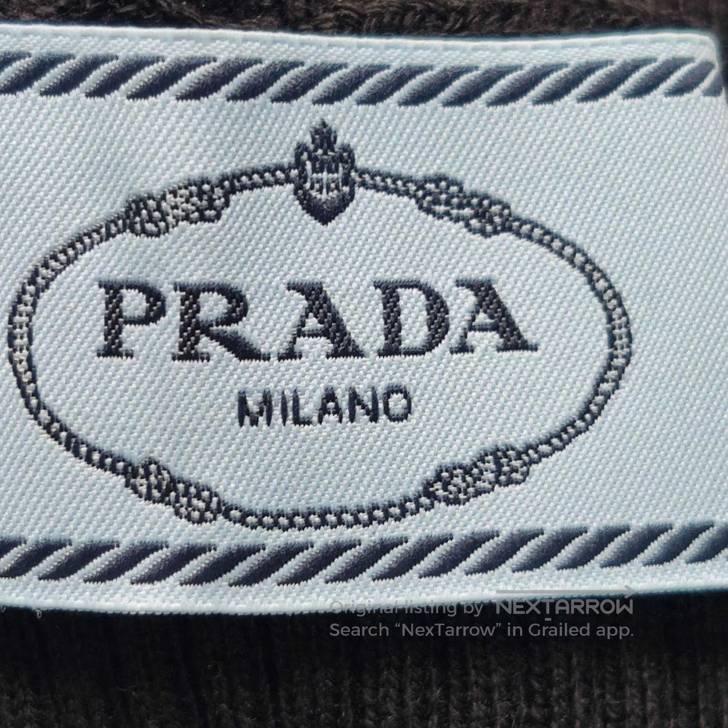 Prada Prada Black Cotton Crew Neck Sweater . Size L / US 10 / IT 46 - 4 Thumbnail