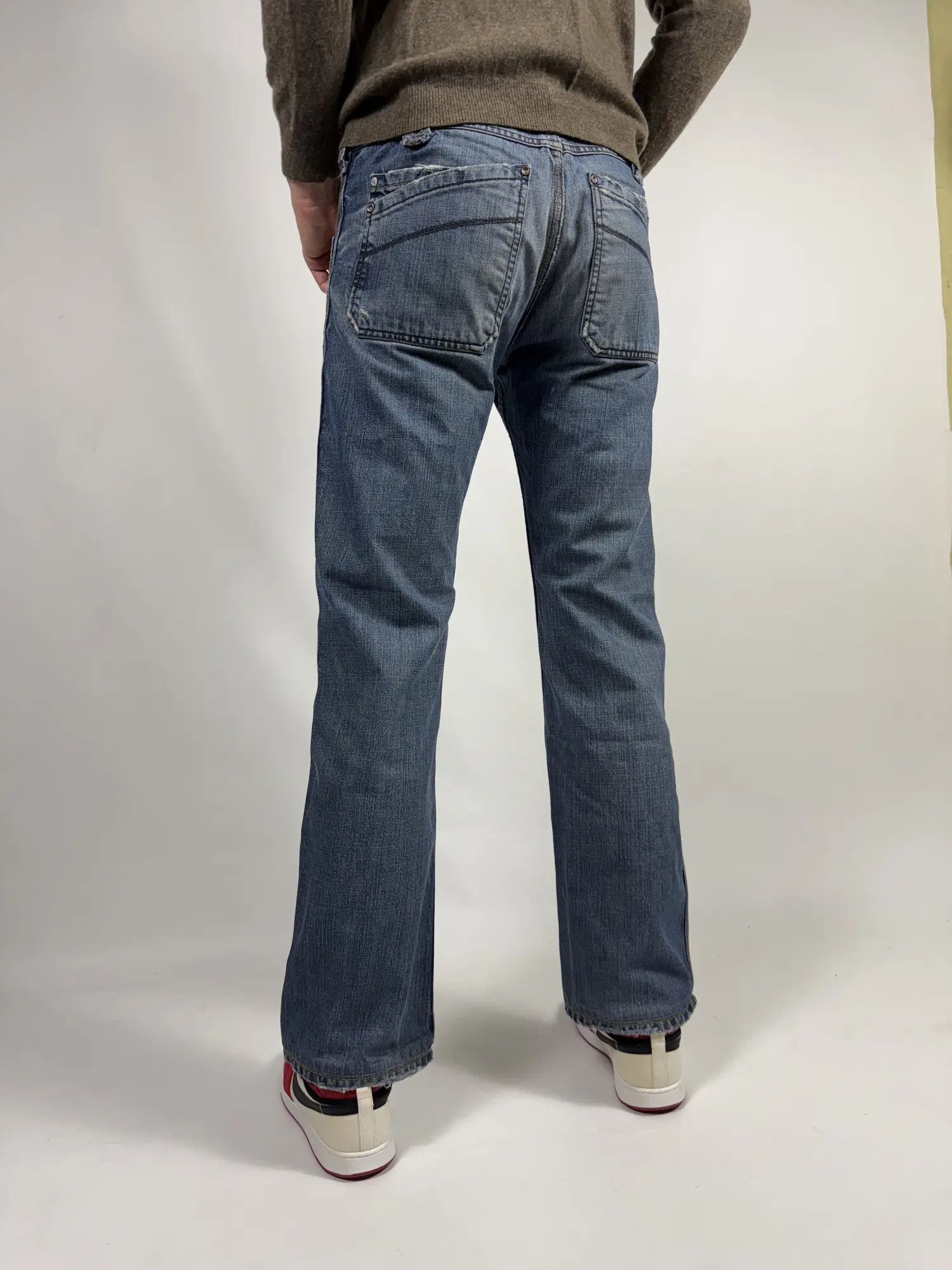 Diesel × Vintage Diesel Moorix Washed Straight Damaged Denim Pants Size US 30 / EU 46 - 4 Thumbnail