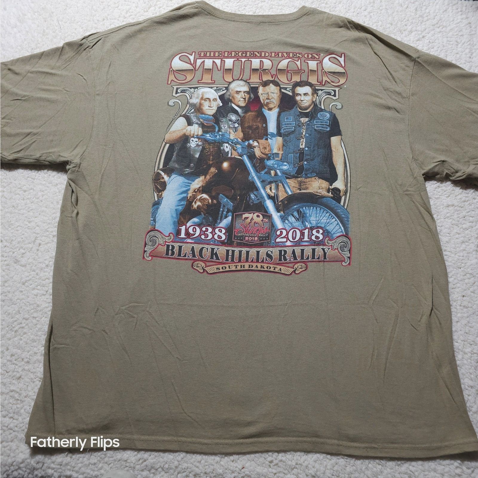 Hanes Sturgis 2018 Black Hills Rally 78th Anniversary Biker Shirt Size US XL / EU 56 / 4 - 1 Thumbnail